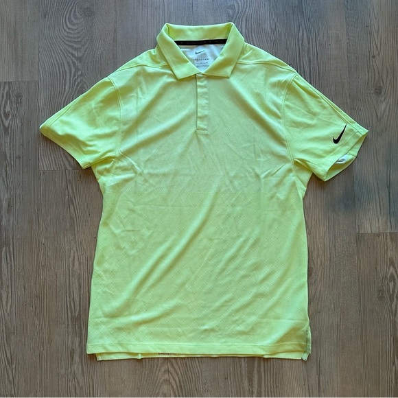 Nike Tiger Woods TW Dri-Fit ADV Golf Polo Shirt DA2995-101 Mens small Yellow - Picture 16 of 16